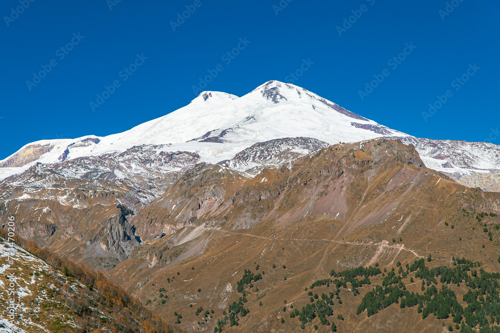 Mount Elbrus. View from Mount Cheget