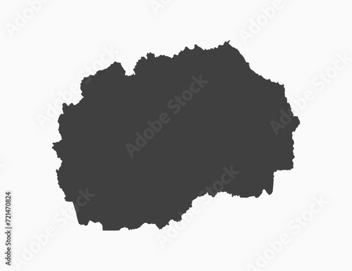 Vector map North Macedonia, template country