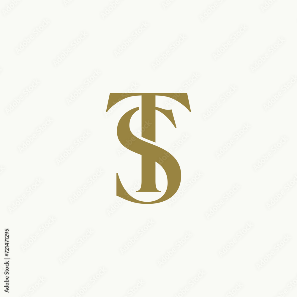 TS or ST Monogram Logo Design TS or ST Monogram Logo Design