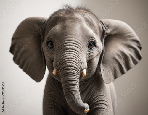 Funny Adorable Baby Elephant in Big Eye Glasses  Radiating Pure Joy and Endearing Charm     A Heartwarming Snapshot of Playful Innocence