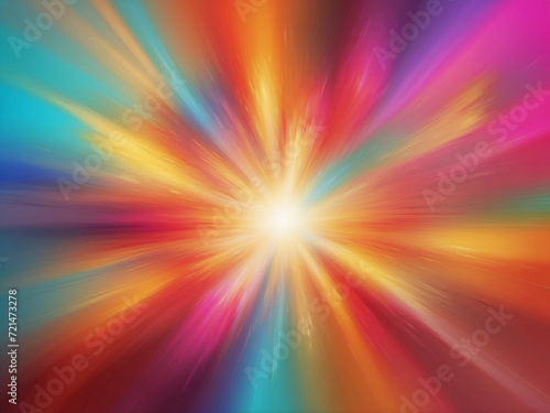 Abstract colorful rays vivid blurred colorful wallpaper background. Generative AI