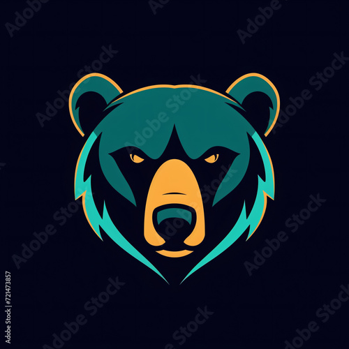 Stunning Vector Illustration of a Bear’s Face - Perfect for Logos, Mascots, and Graphic Design Projects