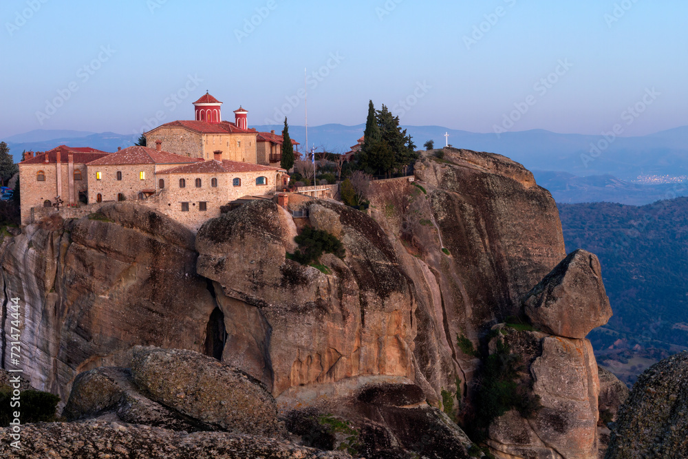 Monastery of St. Stephen, a Greek Orthodox monastery part of the Meteora monasteries' complex in Thessaly, central Greece. It was found in 14th C.