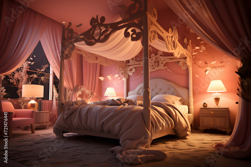 A bedroom with a whimsical fairytale inspired design