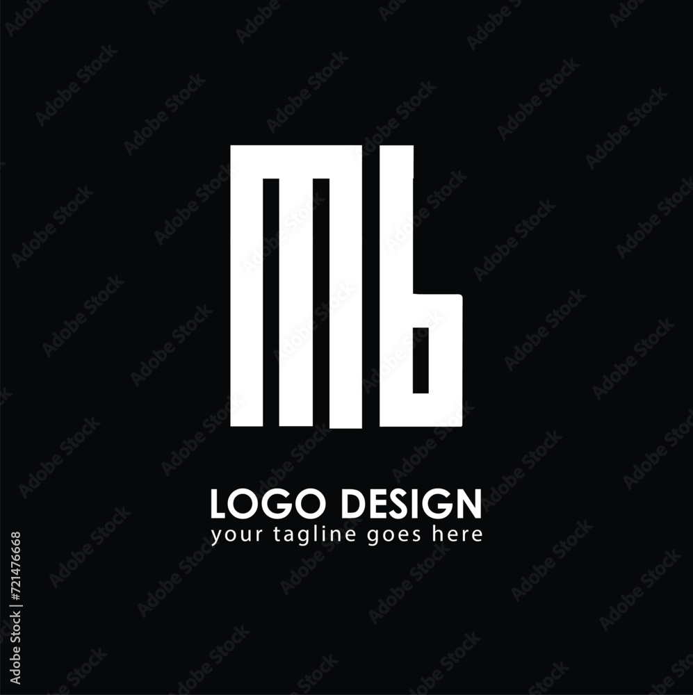 MB MB Logo Design, Creative Minimal Letter MB MB Monogram