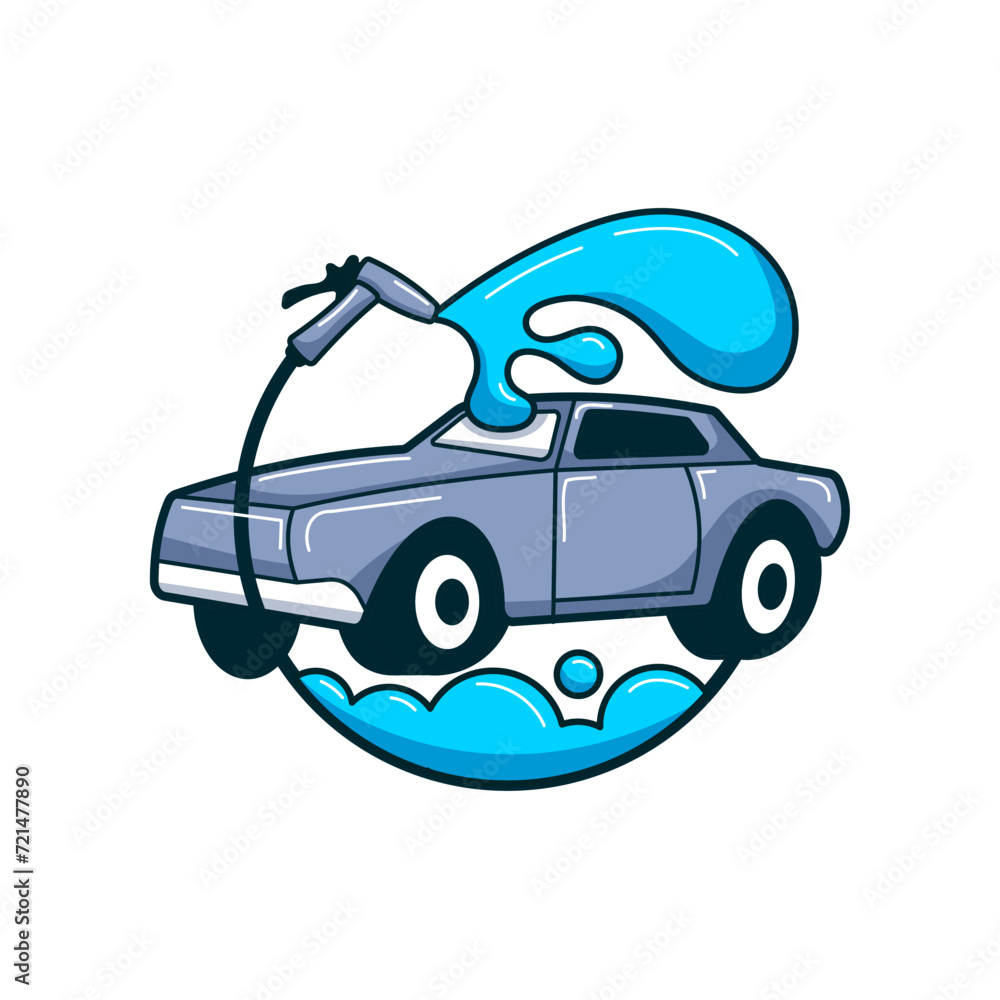 Obraz premium Car wash logo design vector Template, Car Wash Logo, Cleaning Car, Washing and Service Vector Logo Design.