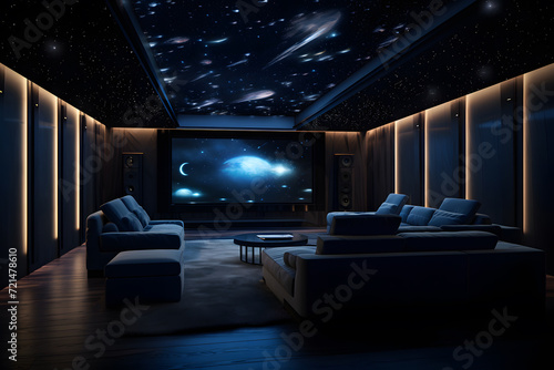 contemporary cinema room