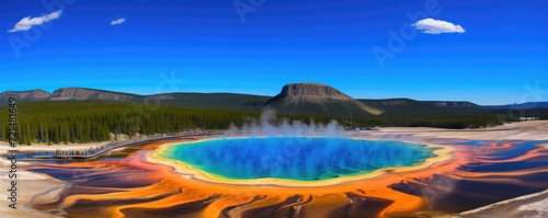 Grand Prismatic Spring in Yellowstone National Park.