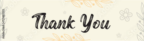 Thank You calligraphy  Vector illustration 