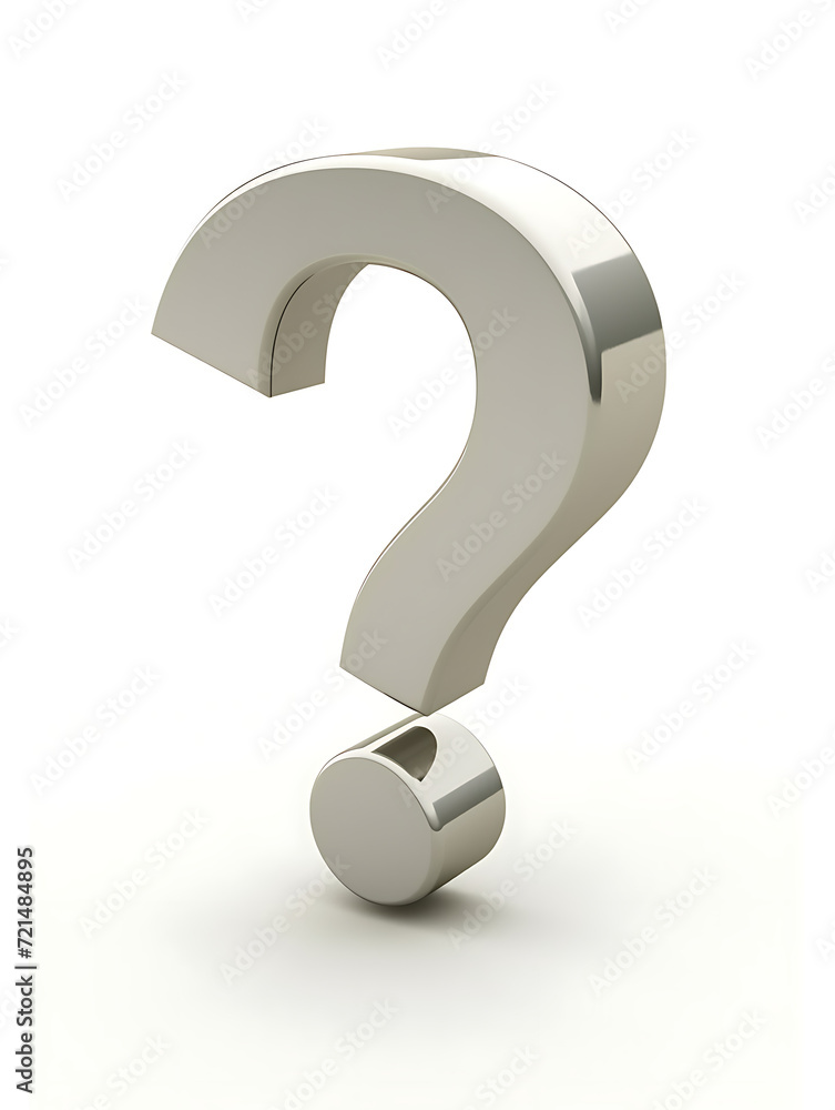 A high gloss metallic question mark A high gloss metallic question mark