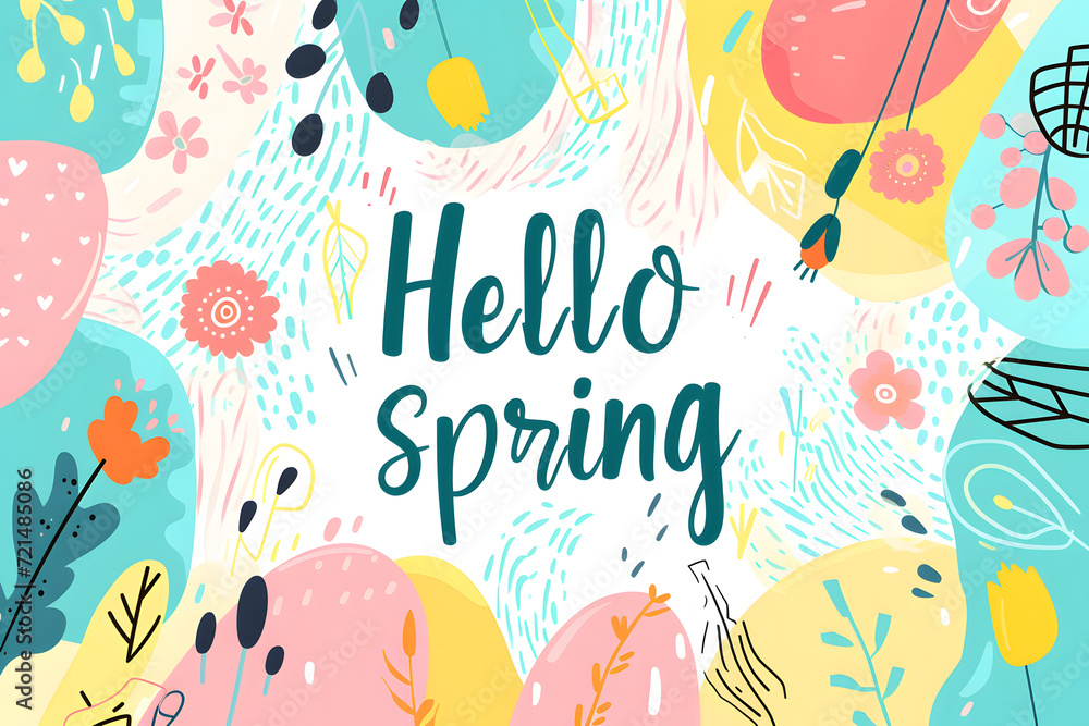 Spring flower background with text Spring flower background with text
