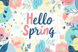 Spring flower background with text 