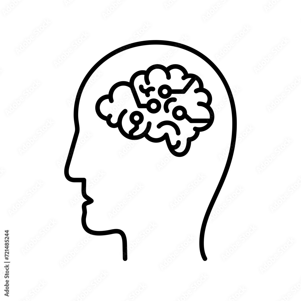 artificial intelligence icon vector design in trendy style