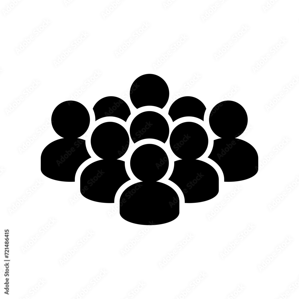 silhouette people goup icon vector design in trendy style silhouette people goup icon vector design in trendy style