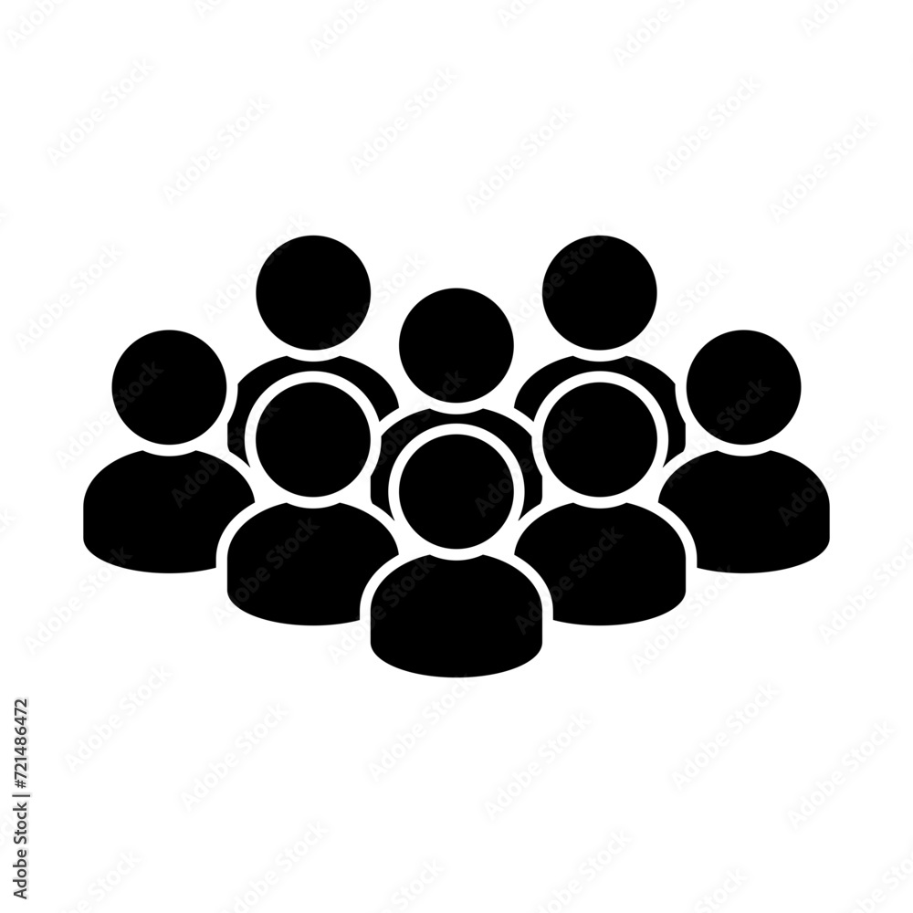 silhouette people goup icon vector design in trendy style silhouette people goup icon vector design in trendy style