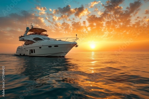 Sunset serenade on a private yacht with ocean breezes and canaps © Bijac