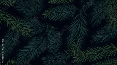 seamless background with coniferous branches pattern, coniferous, fir, 