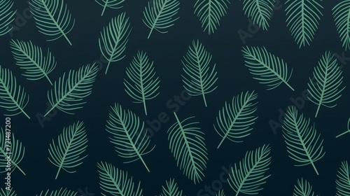 seamless background with coniferous branches pattern, coniferous, fir, 