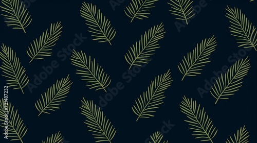 seamless background with coniferous branches pattern, coniferous, fir, 