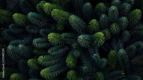 seamless background with coniferous branches pattern, coniferous, fir, 