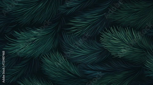 seamless background with coniferous branches pattern, coniferous, fir, 