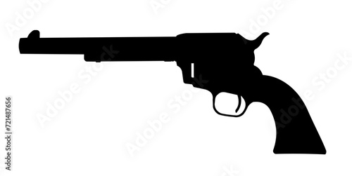 silhouette gun isolated on white - vector illustration