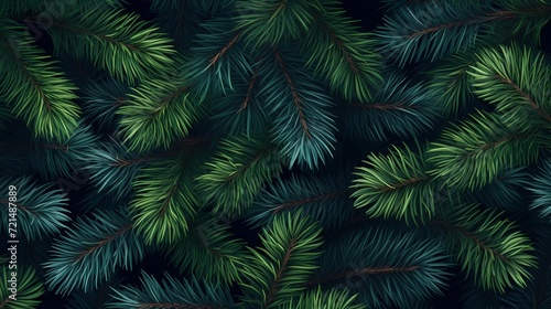 seamless background with coniferous branches pattern  coniferous  fir  