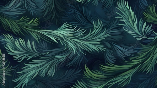 seamless background with coniferous branches pattern, coniferous, fir, 