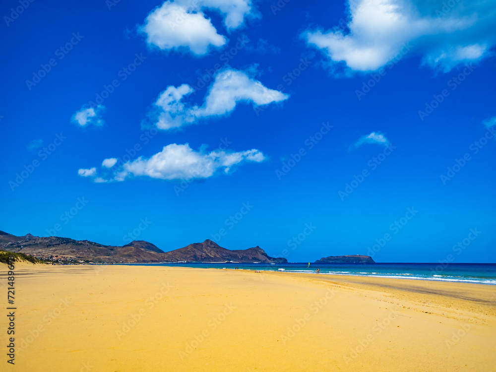 Sand beach and blue sky on Porto Santo island
Sand beach and blue sky on Porto Santo island
