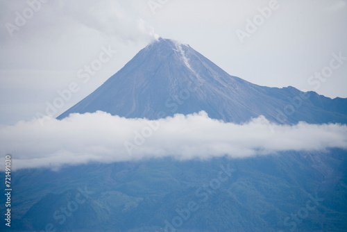 Indonesia Java island landscape on a cloudy autumn day