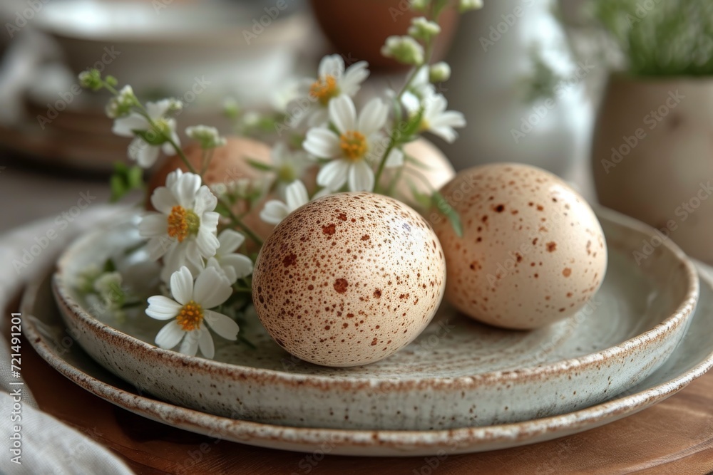 rustic easter brunch table setting in a minimalism style rustic easter brunch table setting in a minimalism style