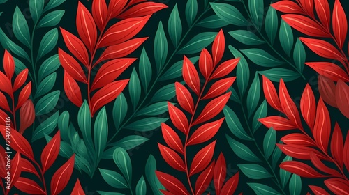 seamless background with coniferous branches pattern, coniferous, fir, 