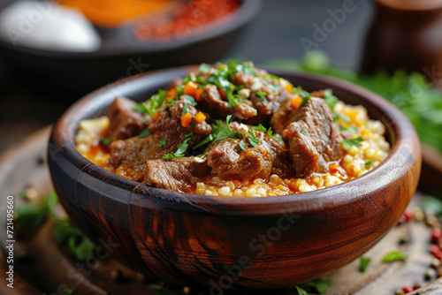 A Harissa, a traditional wheat porridge with tender meat