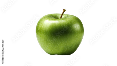 Green apple on isolated transparent background wallpaper 