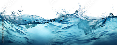 Sea water surface cut out, transparent background, PNG.