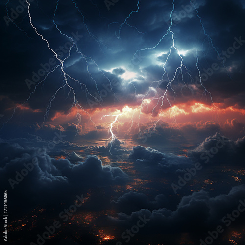 lightning at night