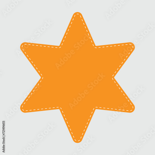 Orange Starburst  sunburst price tag  label with empty  blank space. Price flash button  pin shape. Vector Illustration. EPS file 124.