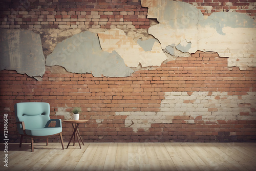 Old Broken Concrete Wall Background for Background Texture Image