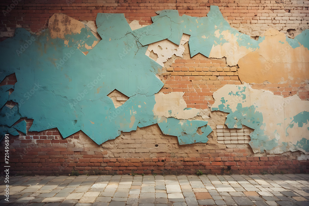 Fototapeta premium Old Broken Concrete Wall Background for Background Texture Image