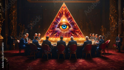 A secret meeting of the powerful Illuminati