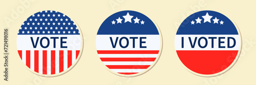 Hand voting ballot box icon. Hand putting paper in the ballot box. Voting concept. Vector illustration. Election and democracy campaign. Digital or online vote Sign set
