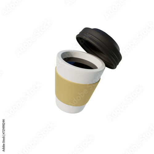 Icono 3d de café para ilustrar presentaciones. (ID: 721498244)