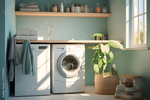 laundry space with a hidden laundry chute
