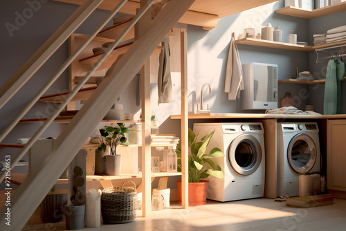 laundry space with a hidden laundry chute photo