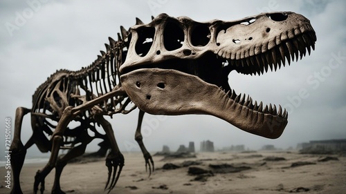 t rex dinosaur  The skeleton of the Tyrannosaurus Rex was an exploited creature that existed in the dystopian world © Jared