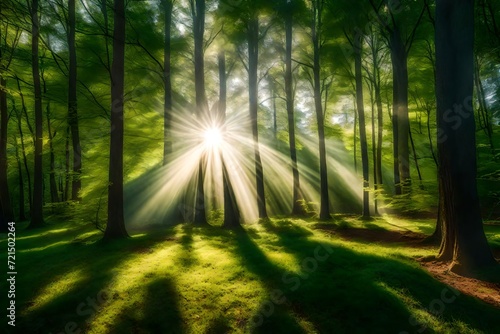 sun rays in the forest © Arham