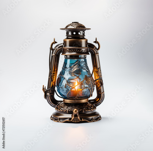 Magic vintage lantern, fabulous, on a white background. High quality photo
