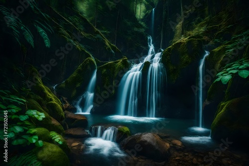 waterfall in the forest © Arham
