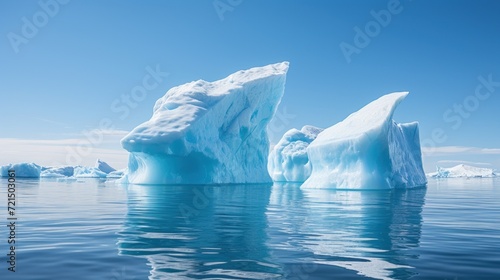 Giant icebergs just off the coast of Disko UHD Wallpaper photo