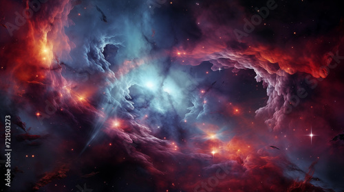 Fascinating cosmic nebula with intricate details in its cosmic clouds of celestial beauty